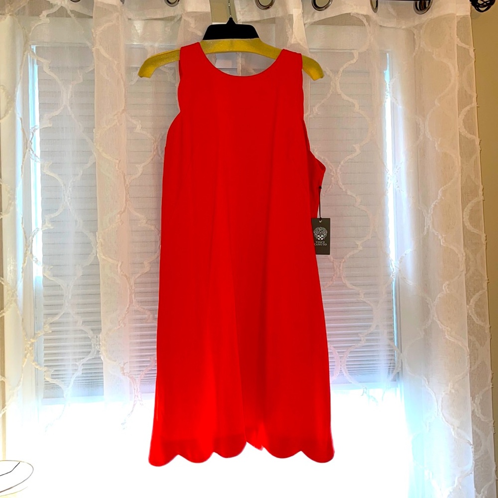 NWT VINCE CAMUTO SCALLOPED DRESS SIZE 14